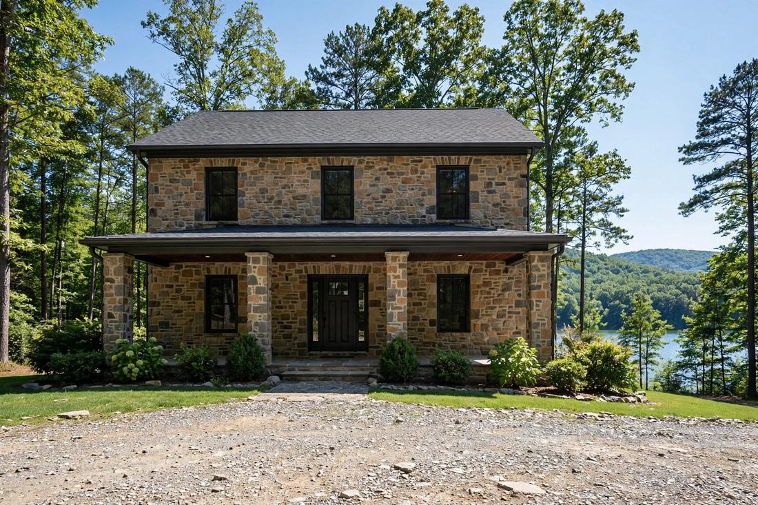 Front of a lake house at Smith Mountain Lake